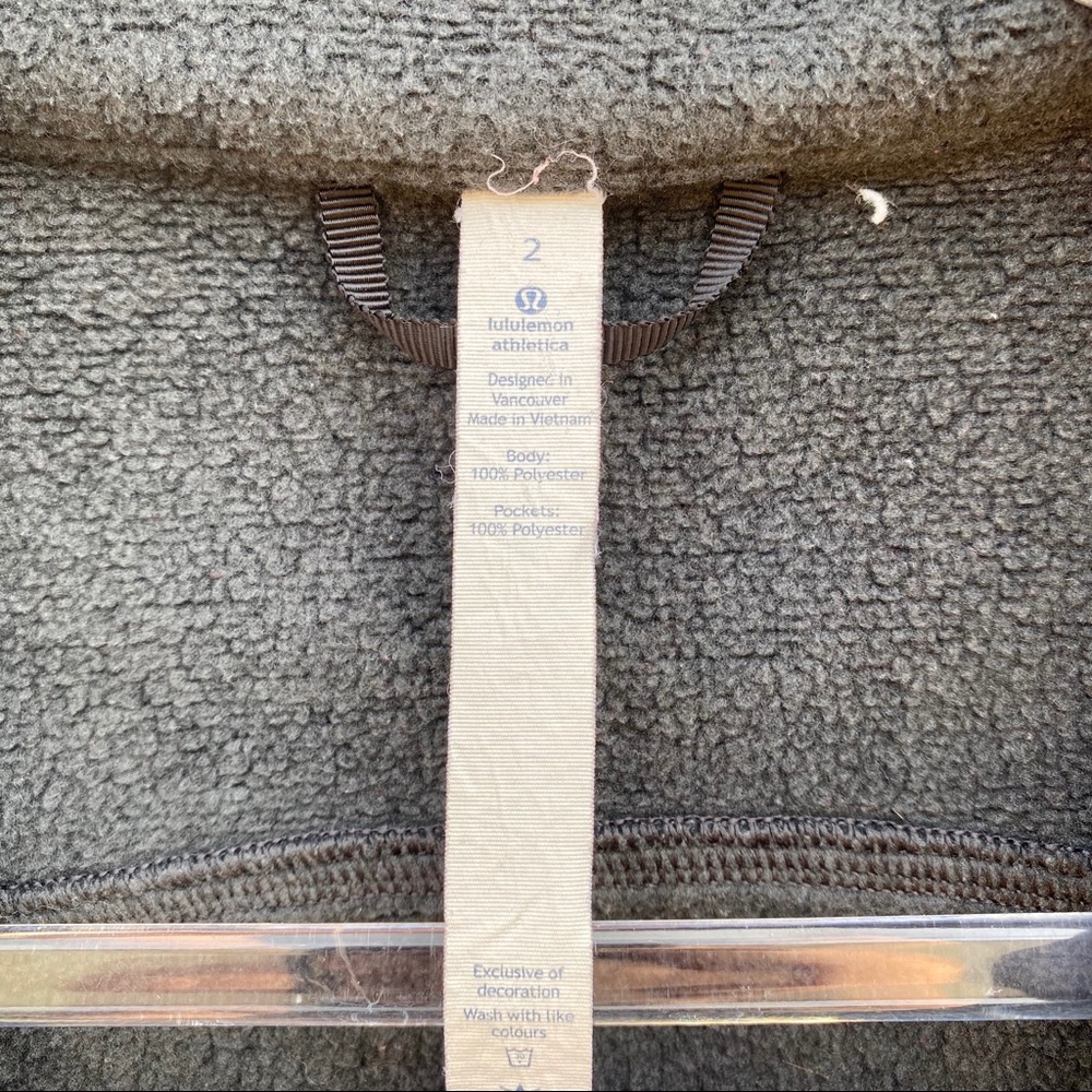 Lululemon Cozy Cotton Fleece Zip Front Jacket 2 - Picture 6 of 6